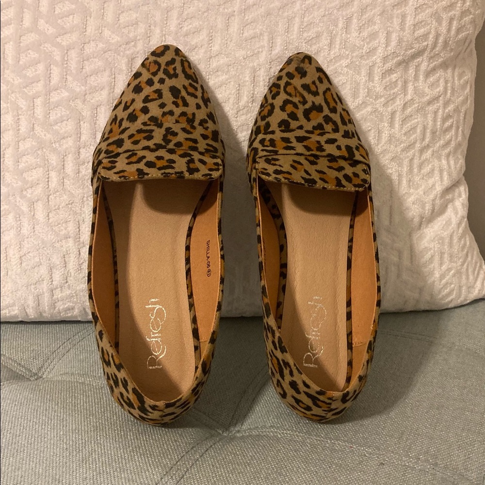 Animal print flats